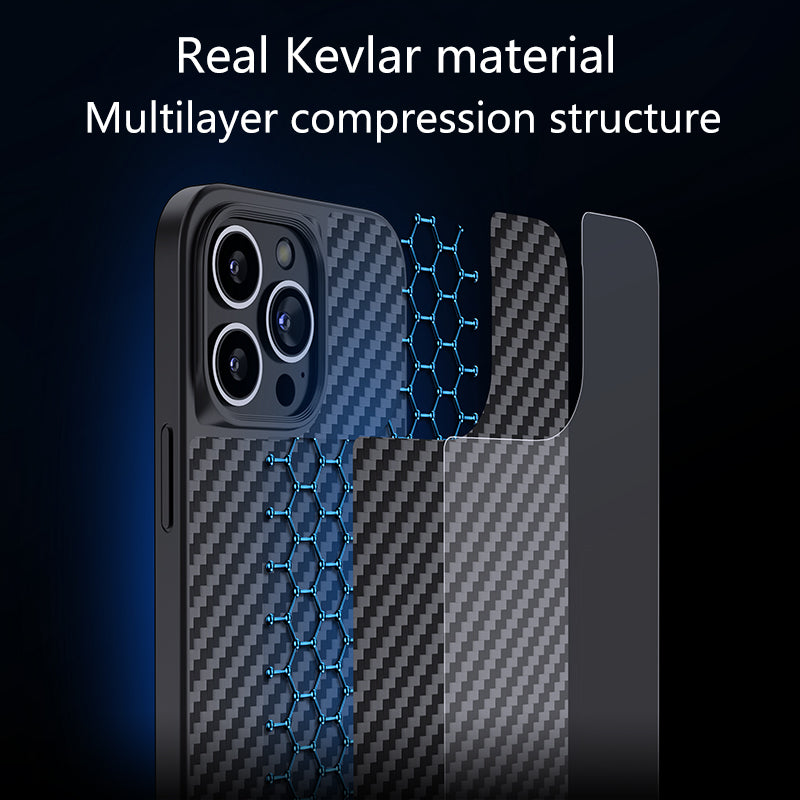 For iPhone 13 Pro 6.1 inch Kevlar Fiber TPU Drop-resistant Cover Magnetic Anti-scratch Phone Case For iPhone 13 Pro 6.1 inch Kevlar Fiber TPU Drop-resistant Cover Magnetic Anti-scratch Phone Case